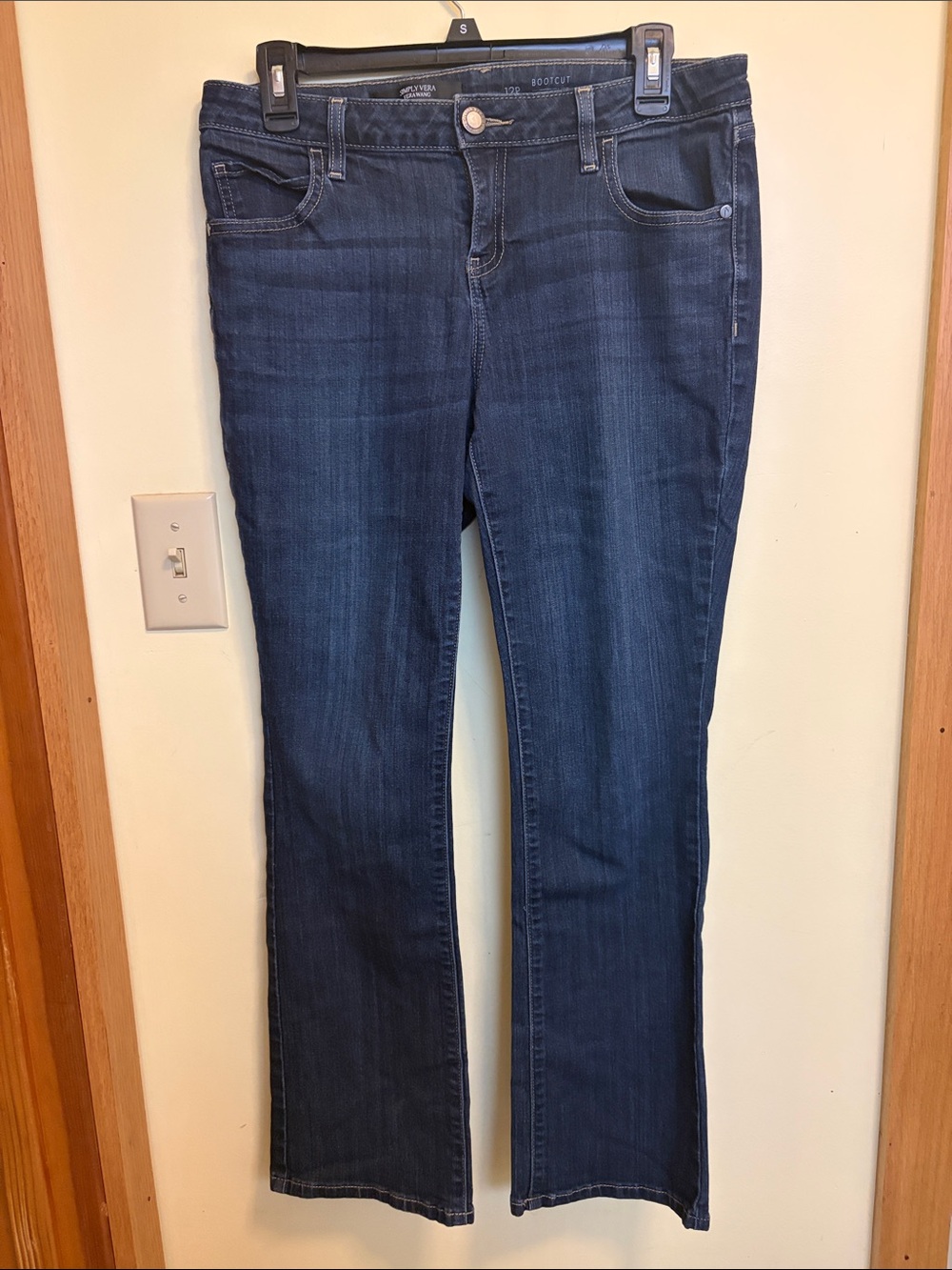 Simply Vera Vera Wang Dark Blue Bootcut Jeans